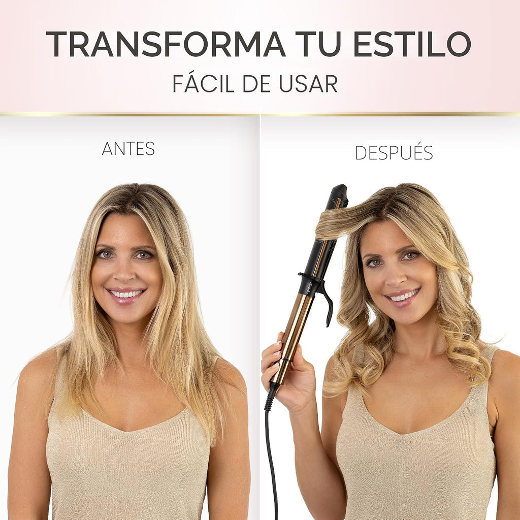 ELLA BELLA® Rizador de pelo de 1.5" \u2022 Rizador de pelo prof...