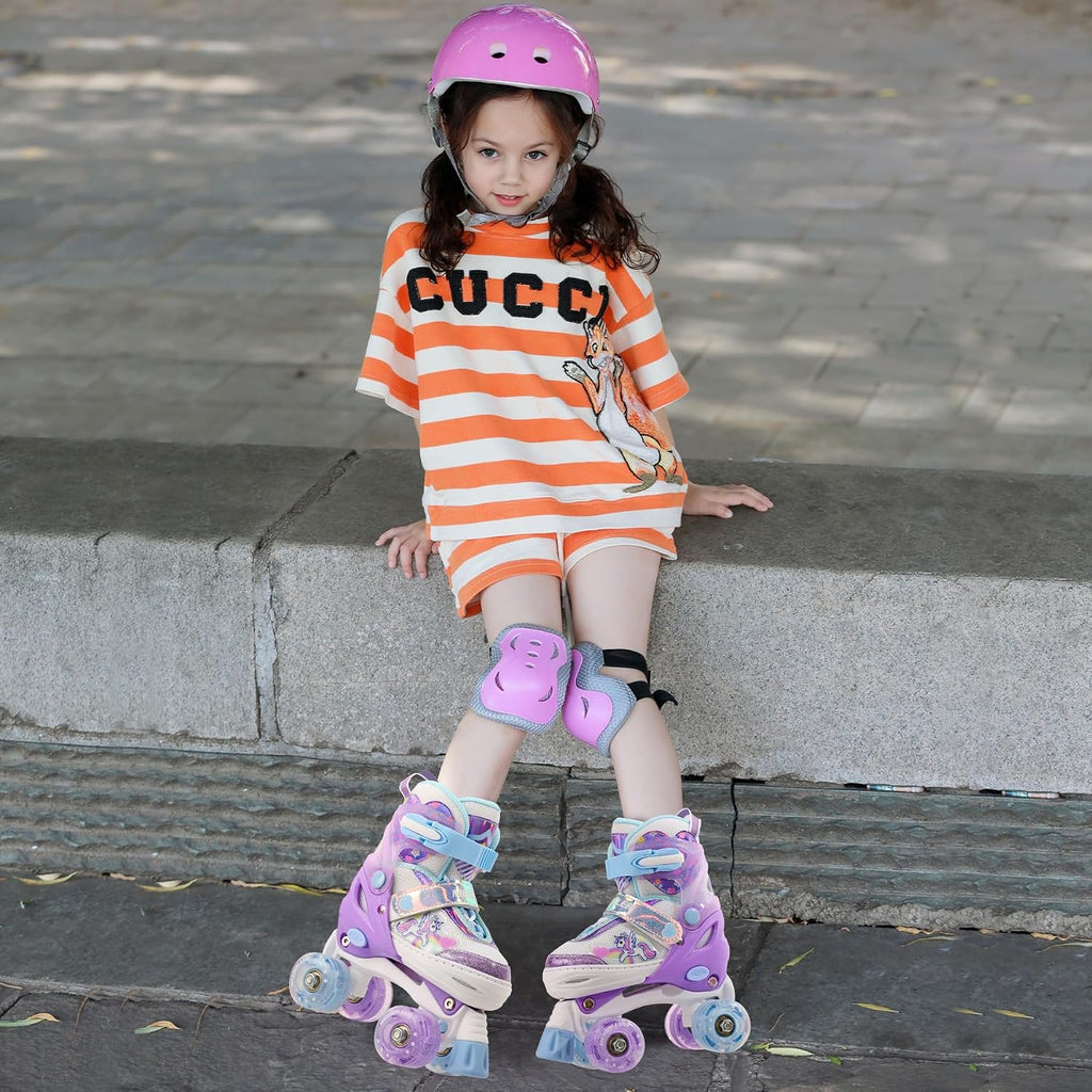 METROLLER Patines de ruedas brillantes para niñas de 4 a 12 años |...