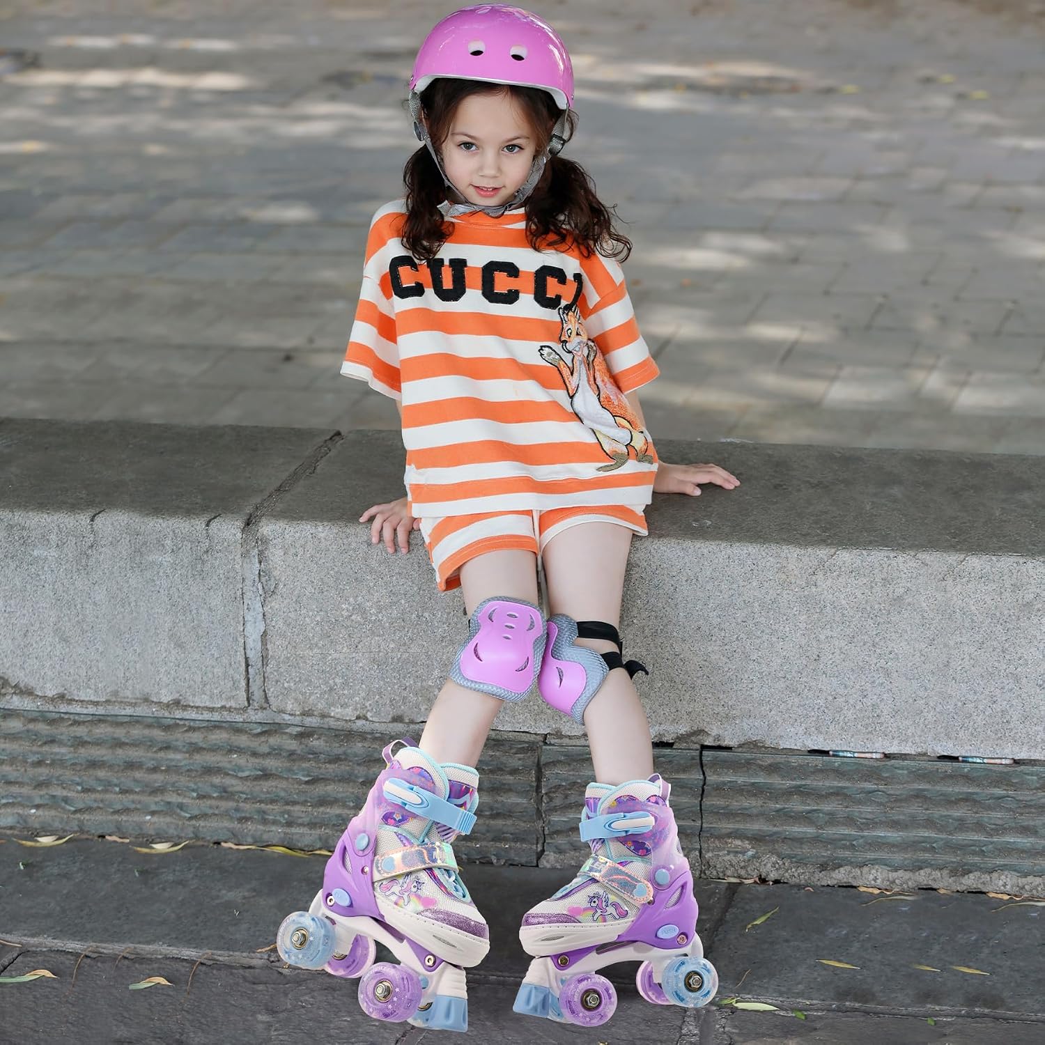 METROLLER Patines de ruedas brillantes para niñas de 4 a 12 años |...