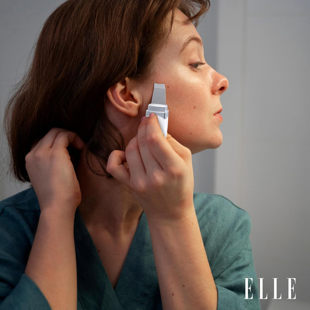 Elle - Espátula exfoliante ultrasónica para la piel, limpieza profu...