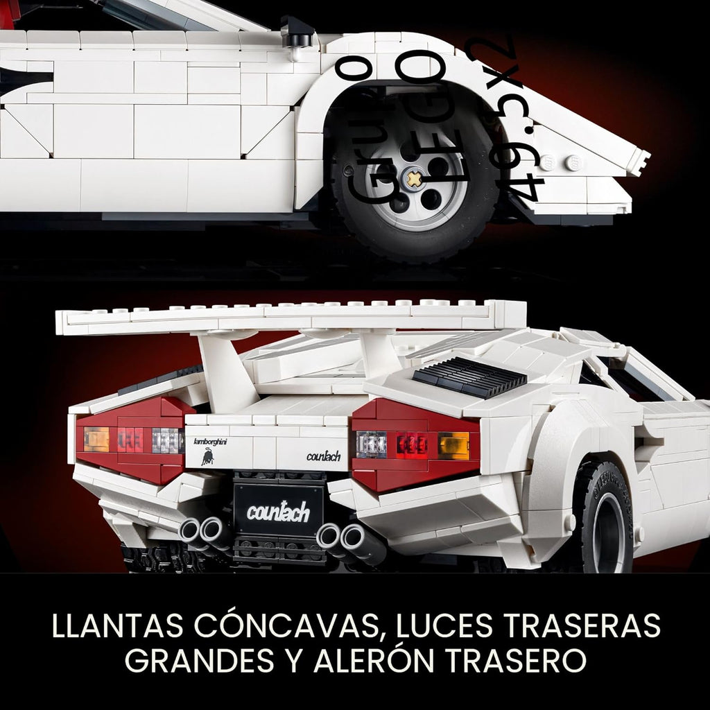 LEGO Icons Lamborghini Countach 5000 Quattrovalvole Kit de Modelo d...