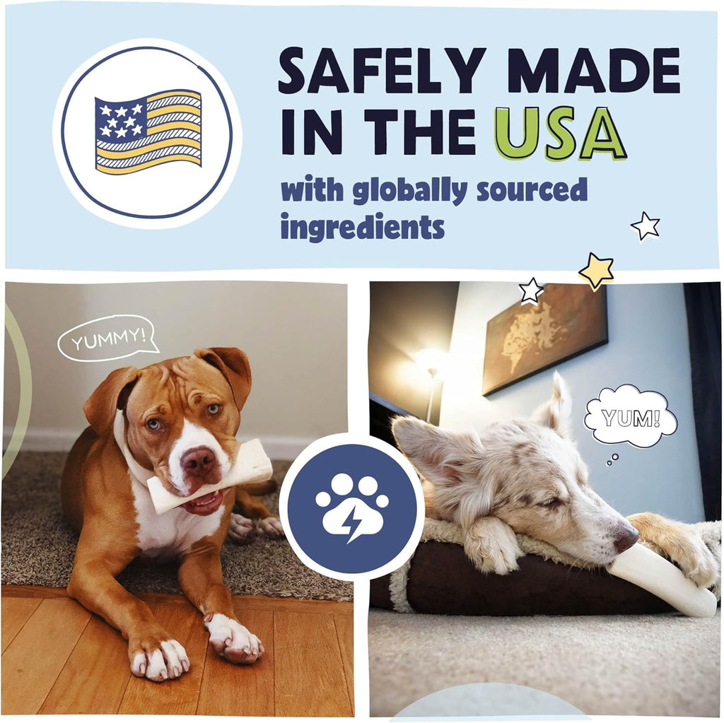 Pawstruck - Huesos de fémur grandes rellenos para perros, sabor de...