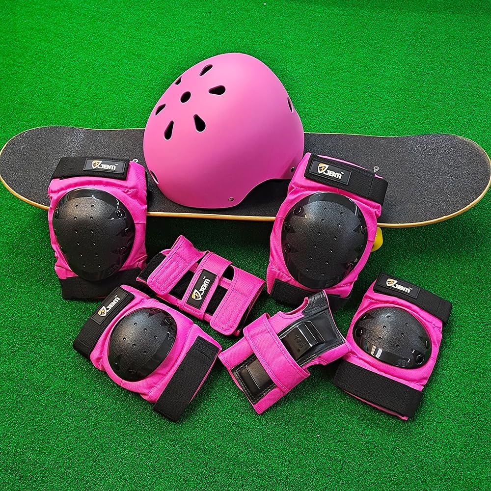 JBM - Juego de equipo de protección para patinaje para niños y adul...