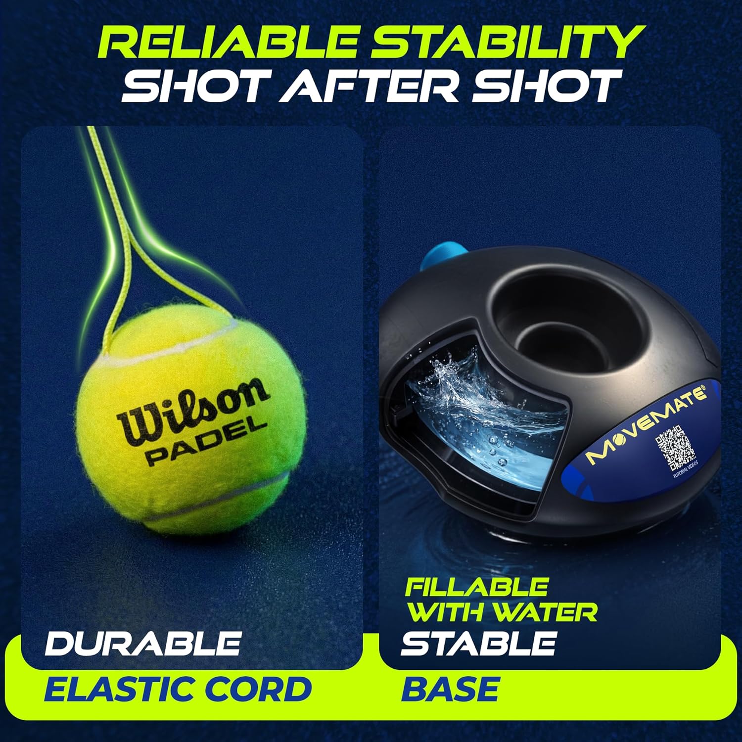 MOVEMATE Wilson® Dispositivo de Entrenamiento de Pádel Tenis con Pe...