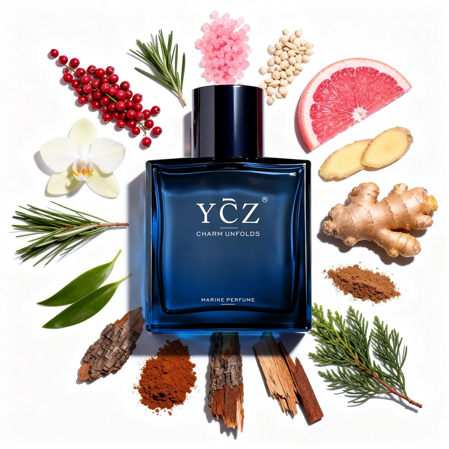 Ycz Charm Unfolds Perfume Marino para Hombres, 1.7 oz. Colonia Eau...