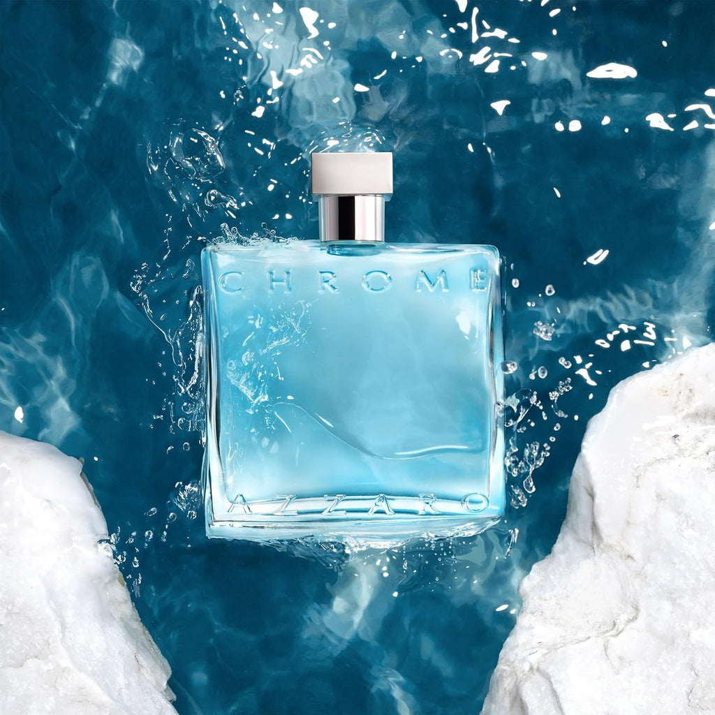 Azzaro Eau de Toilette cromado, colonia acuática fresca para hombre...