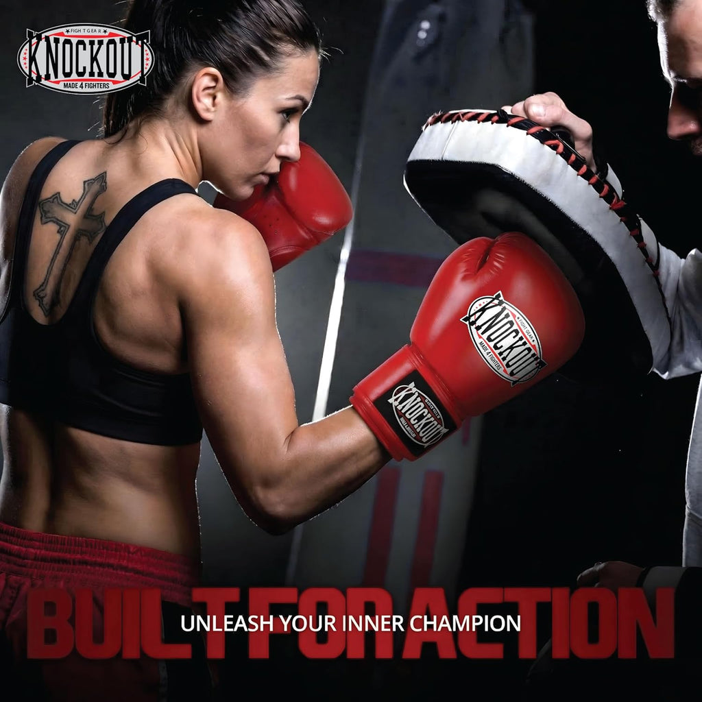 Guantes de Boxeo de Gel Knockout para Hombres y Mujeres - Entrenami...