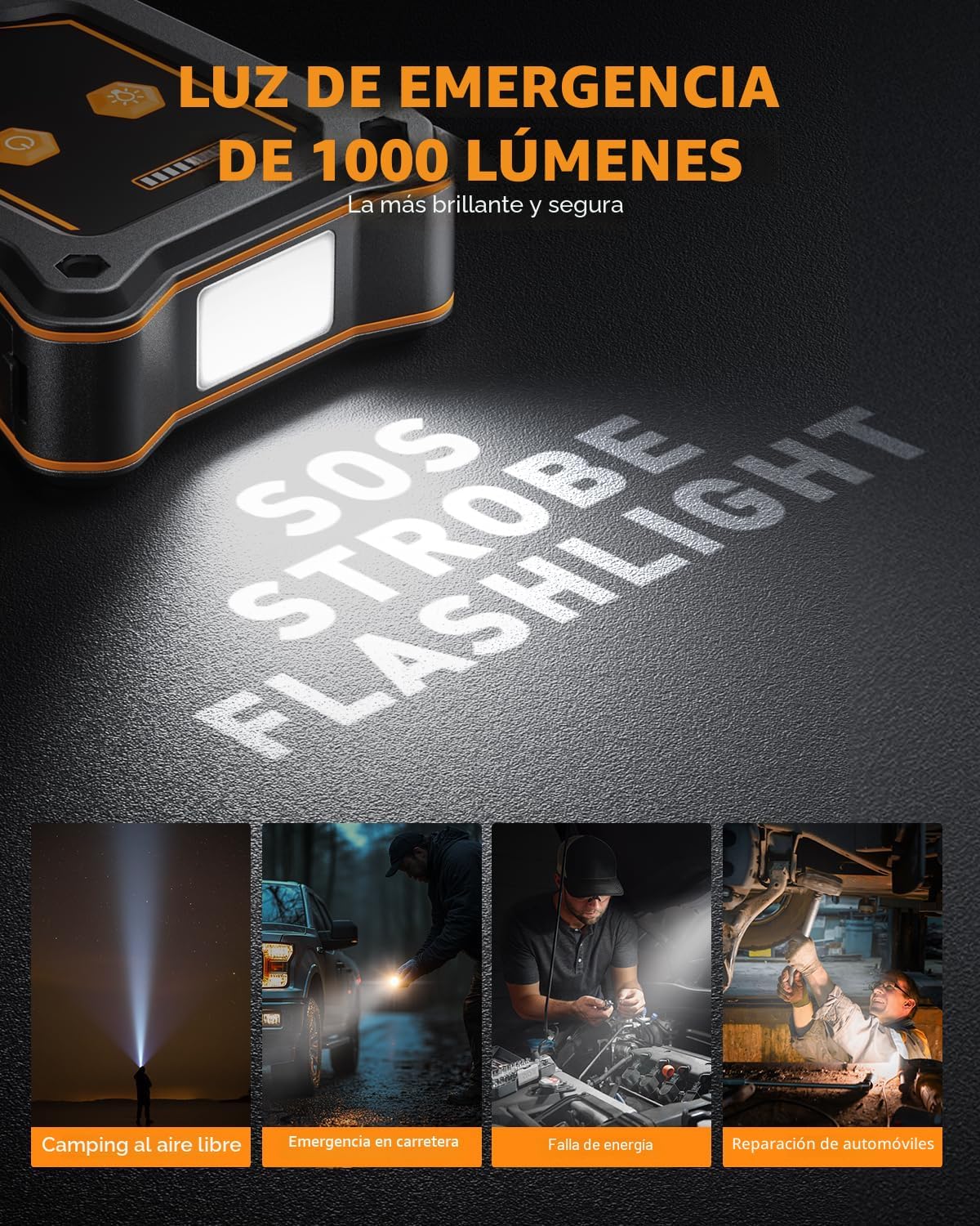 OXILAM Arrancador de 8000A - Arrancador portátil para automóvil par...