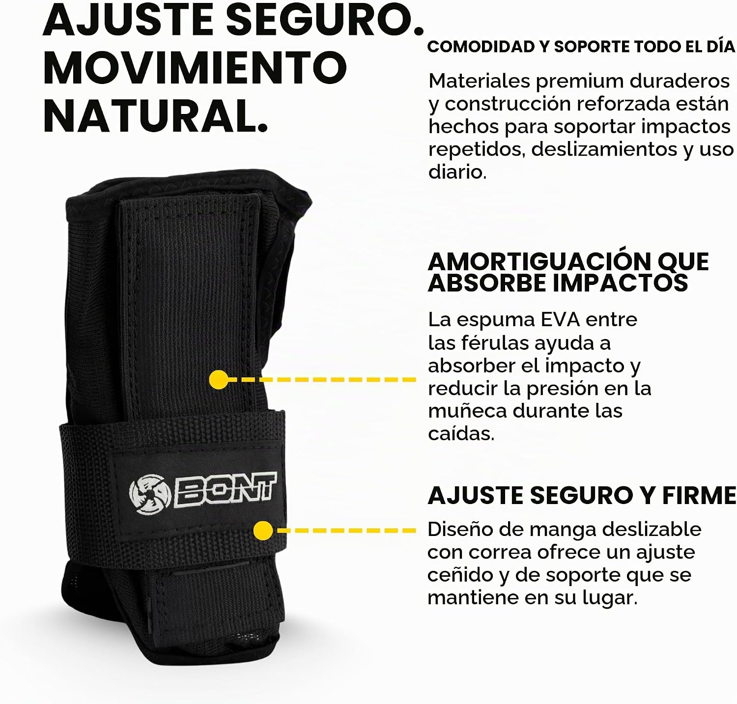Bont Protector de muñeca para adultos, para patinaje en línea, Roll...