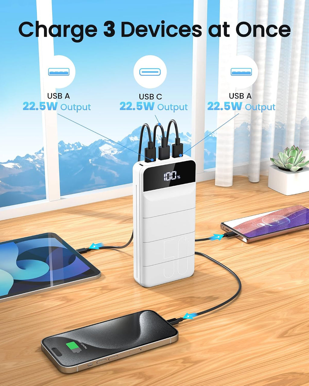 LOOPEAK Power Bank 50000mAh 22.5W Cargador portátil de carga rápida...