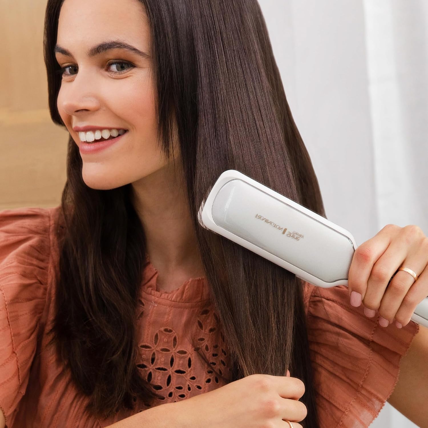 Remington Shine Therapy - Alisadora de cabello de 2 pulgadas, planc...