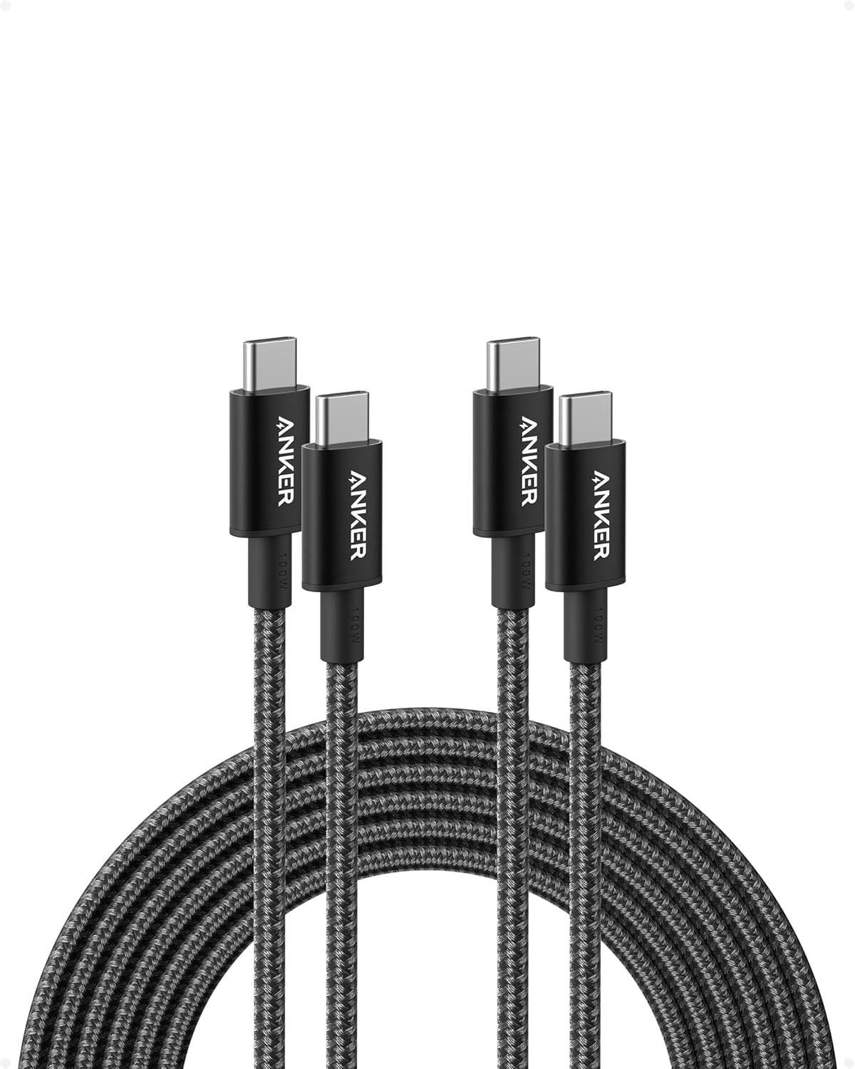 Anker Cable USB C a USB C (10 pies, 2 unidades), cable de carga tip...