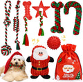 MRSOHRET Juguetes navideños para perros, paquete de 9 juguetes de c...