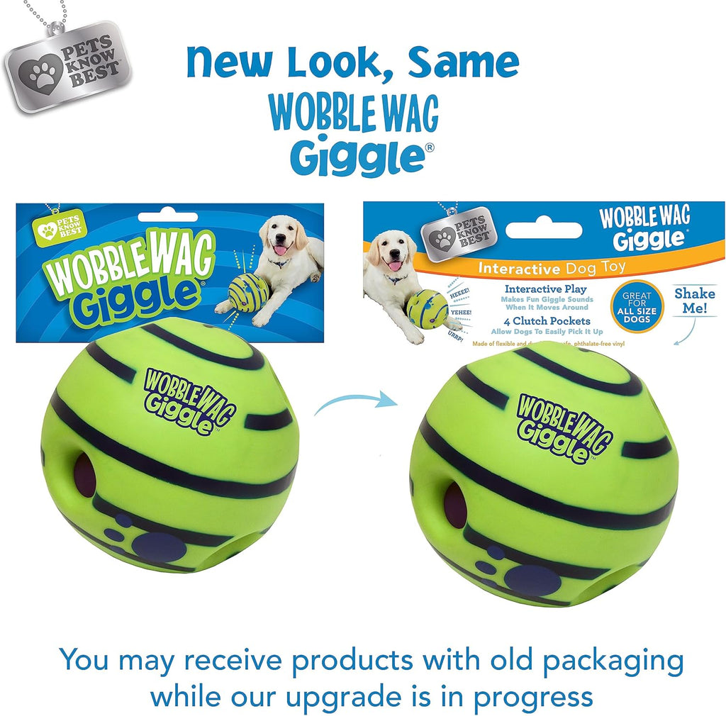 Perro de juguete, Wobble WAG Giggle Balón, M, Verde
