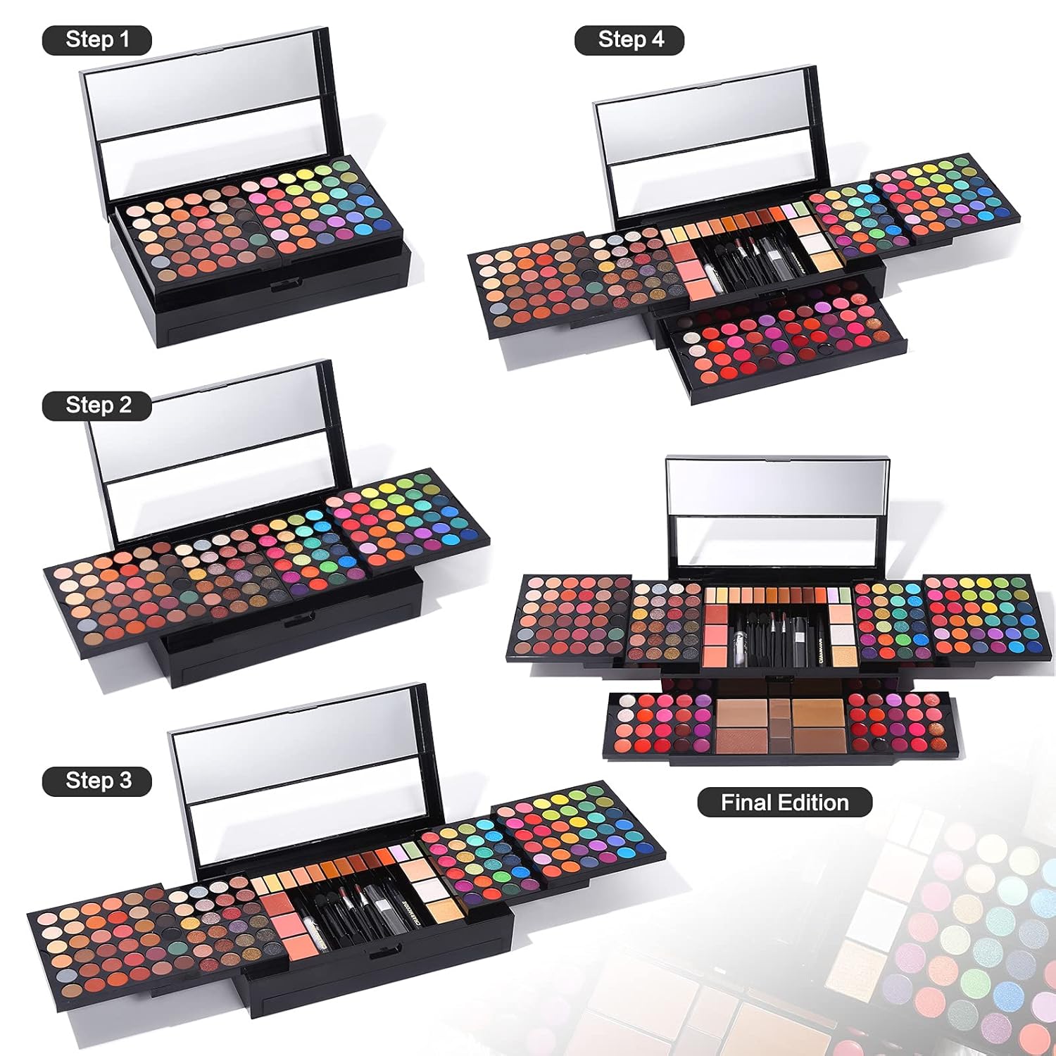 Kit de maquillaje profesional grande para adolescentes, niñas y muj...