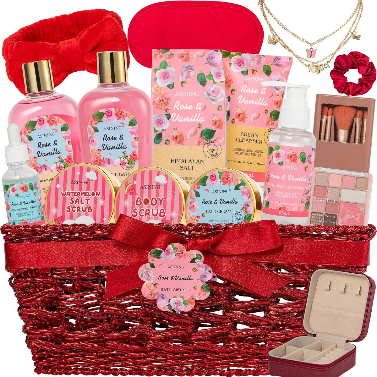 Canasta de regalo de baño y cuerpo para el Día de la Madre, set de...