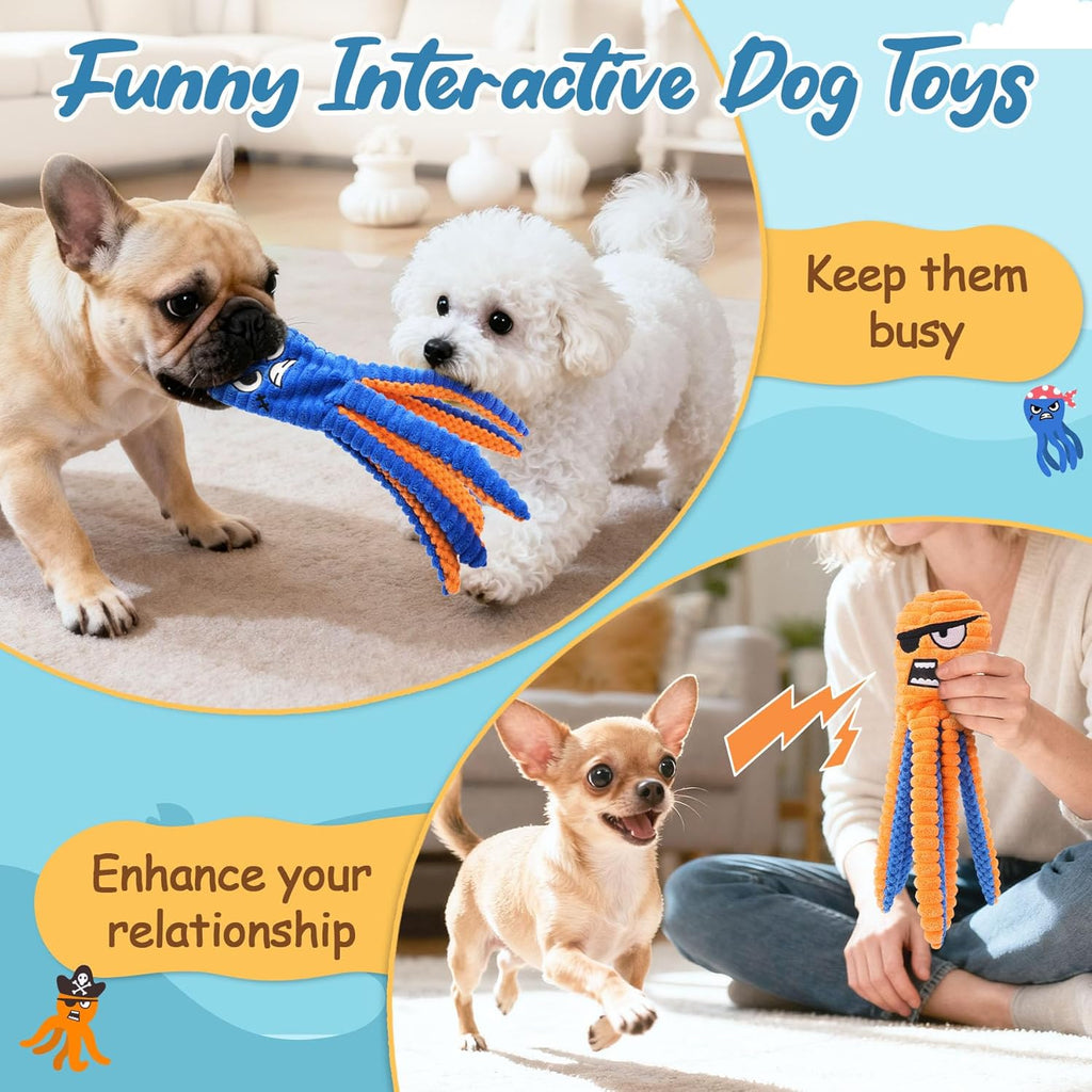 Zeaxuie Juguetes interactivos para perros masticadores, paquete de...