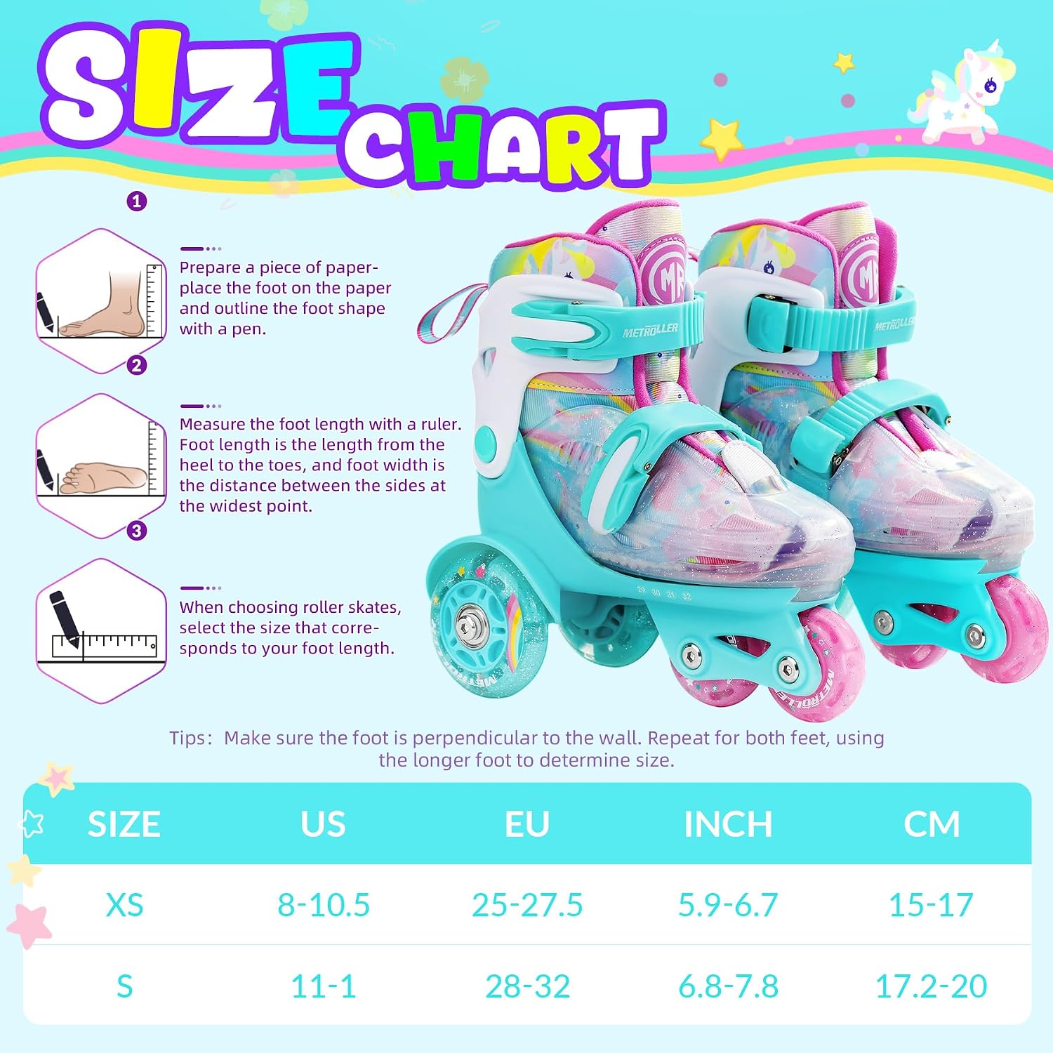 METROLLER Patines de equilibrio con ruedas ajustables para niños pe...