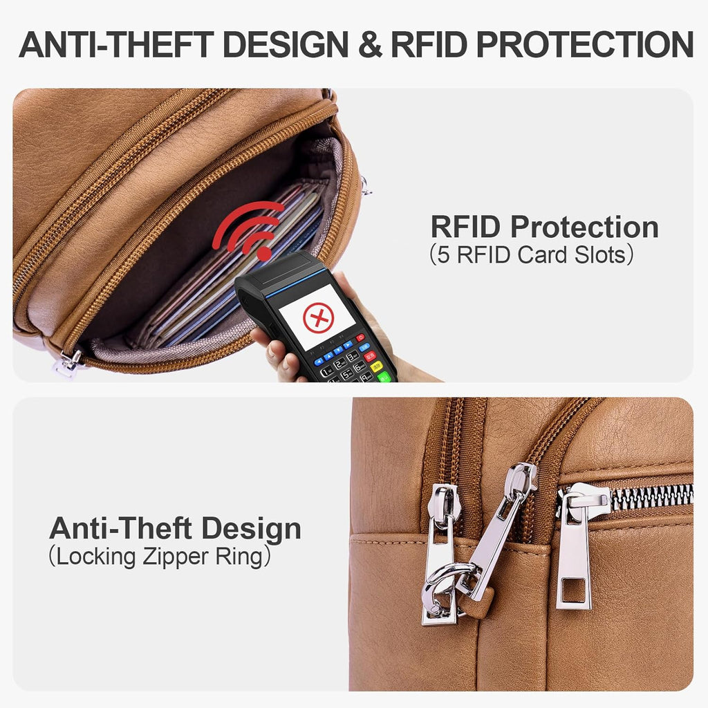 Lexiyat Bolsos de Cadera Antirrobo para Mujeres, Bolso de Pecho par...