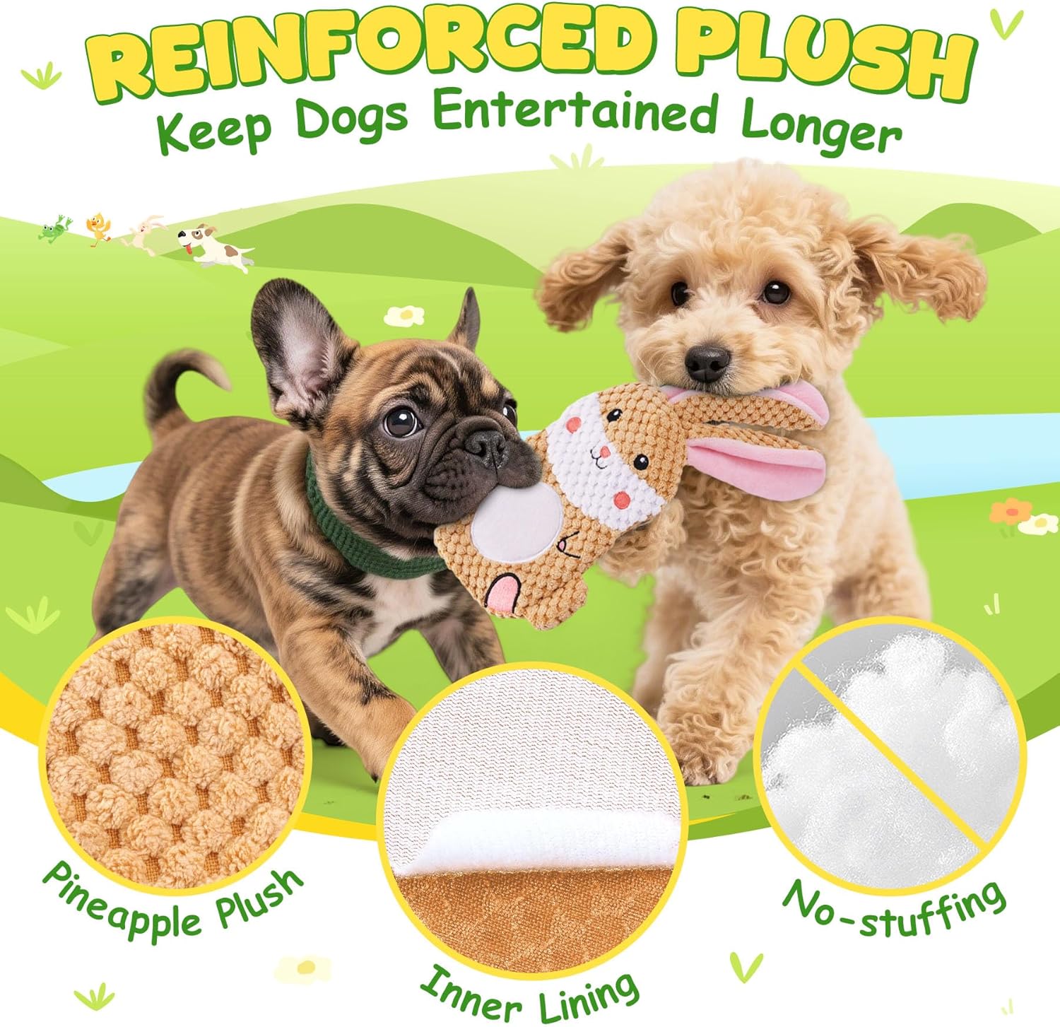 XIUGOAL Juguetes para Perros para Mantenerlos Ocupados, Pack de 3 J...