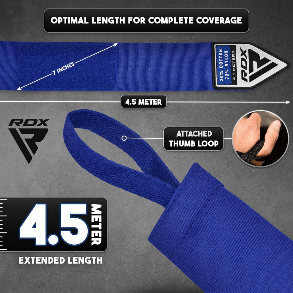 RDX Vendas de Boxeo para Manos 4.5M \/ 180 Pulgadas \u2013 Guantes...