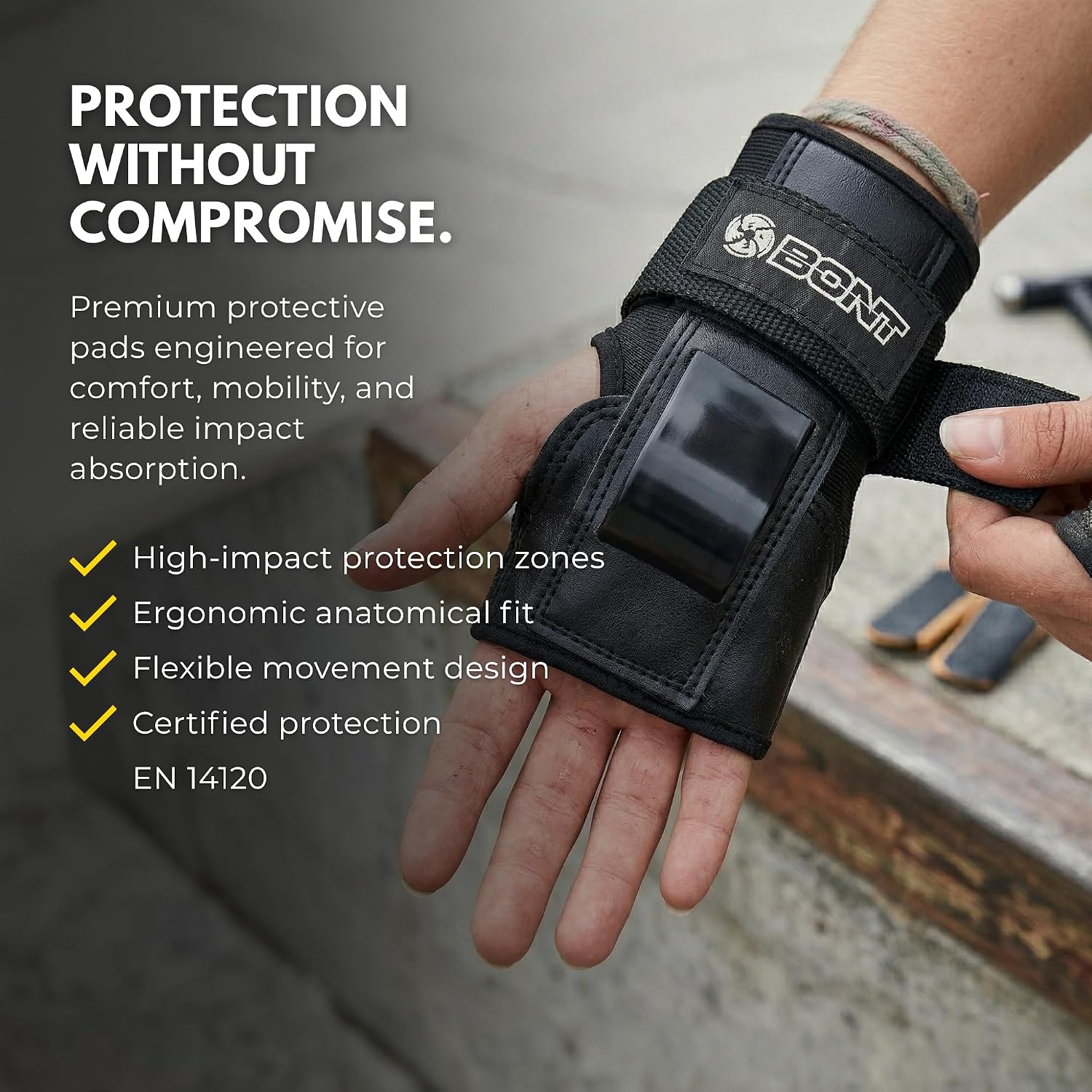 Bont Protector de muñeca para adultos, para patinaje en línea, Roll...
