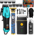 Cortapelos para hombres con pantalla LED de alimentación, kit de as...