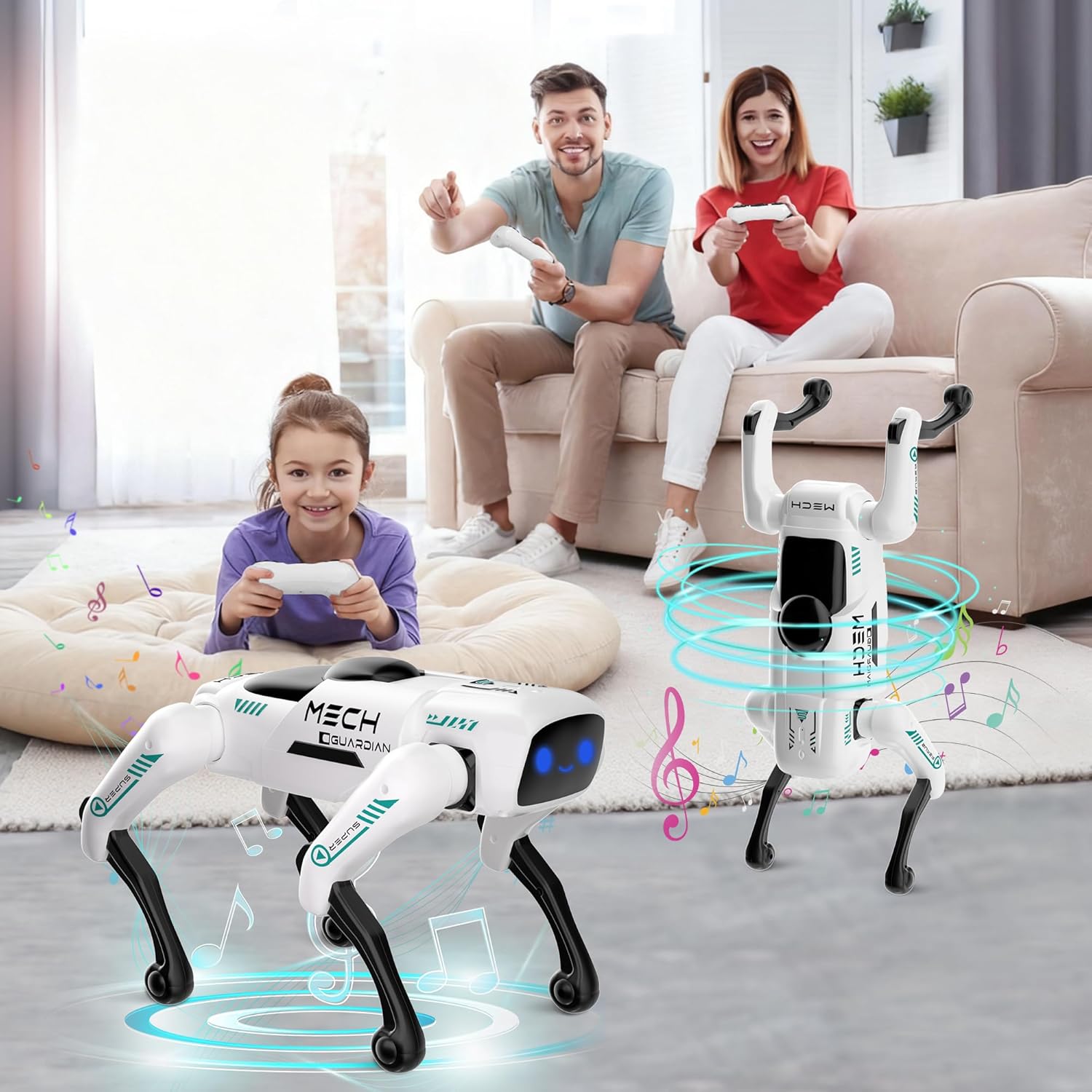 Dingdongwu - Perro robot inteligente para niños, mascota robótica d...