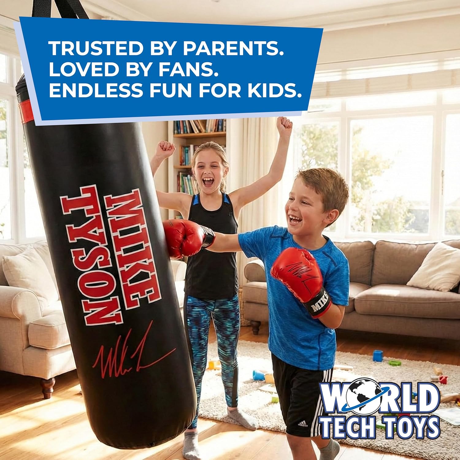 World Tech Toys Mike Tyson Set de boxeo para niños \u2013 Saco de b...