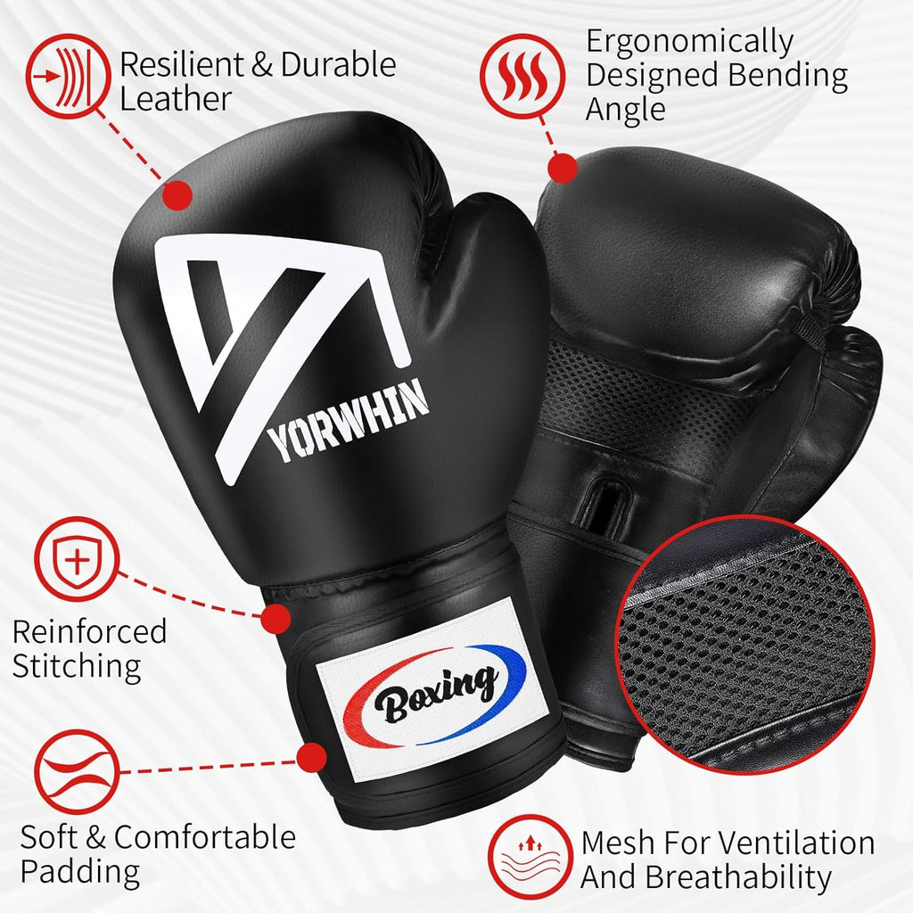 Guantes de boxeo para hombres y mujeres, guantes de entrenamiento y...
