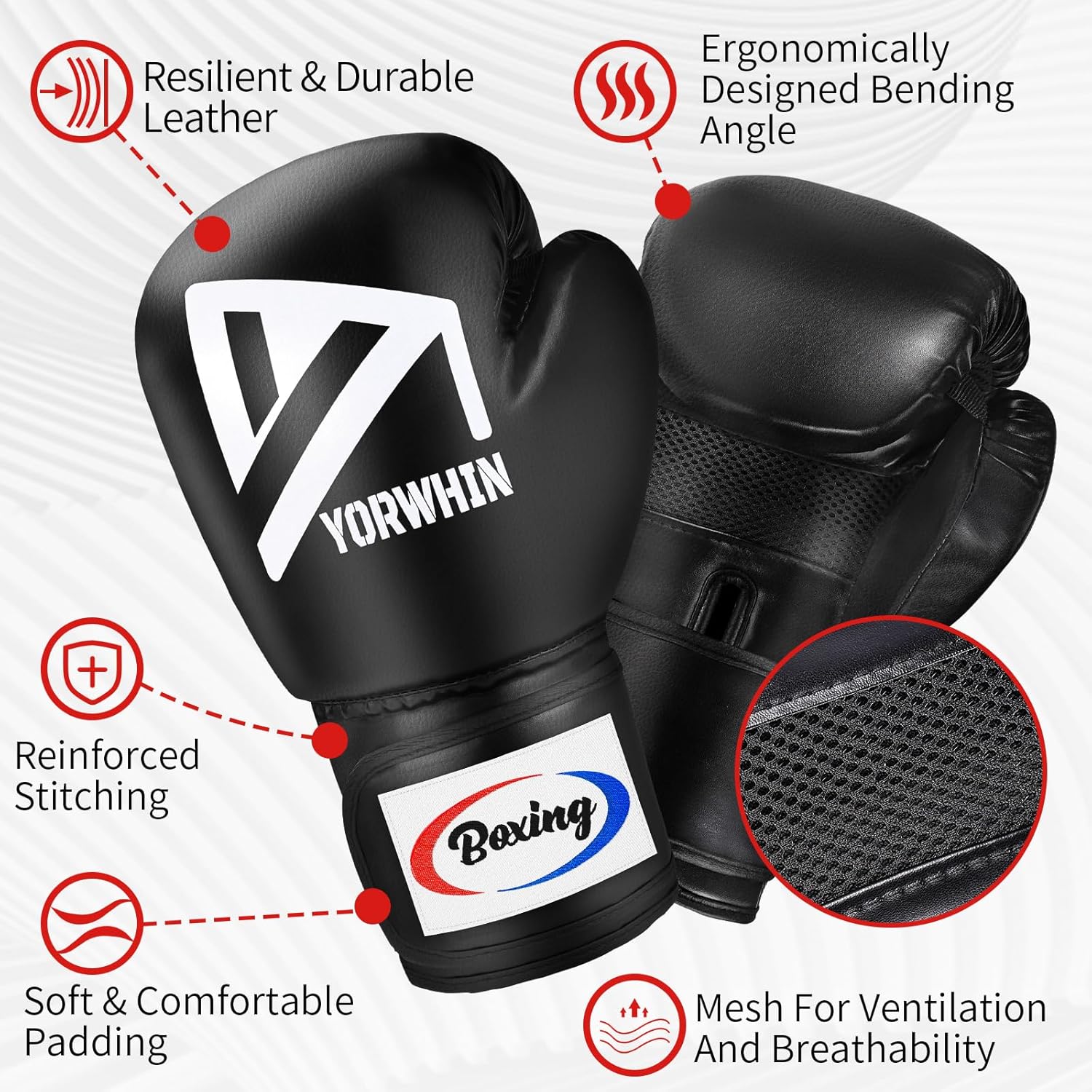 Guantes de boxeo para hombres y mujeres, guantes de entrenamiento y...