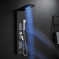 ROVATE 5 en 1 LED Rainfall - Panel de ducha con sistema de torre de...
