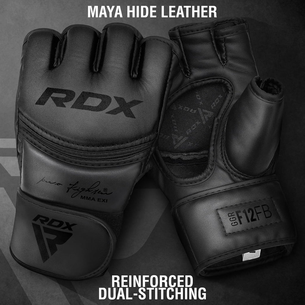 RDX Guantes MMA Grappling Sparring, Cuero Maya Hide, Guantes de Box...