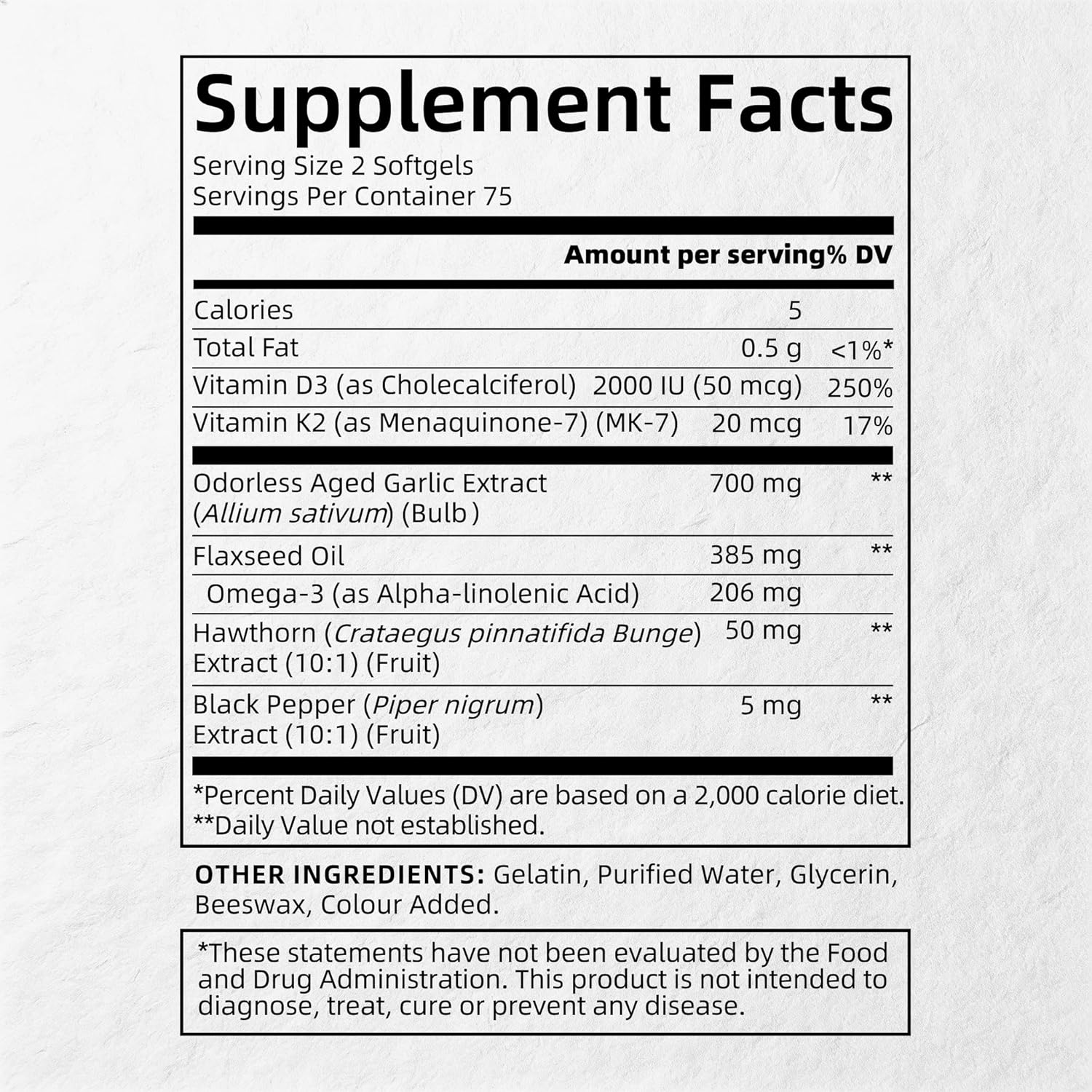 Alliwise Extracto de ajo negro envejecido de 700 mg con vitamina D3...