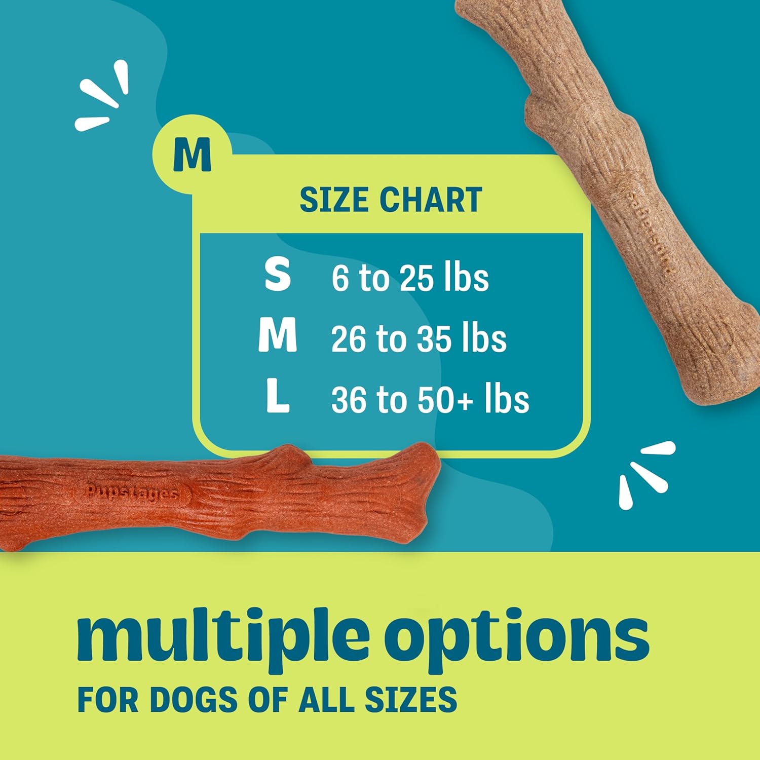 Outward Hound Dogwood - Juguetes masticables duraderos para perros,...