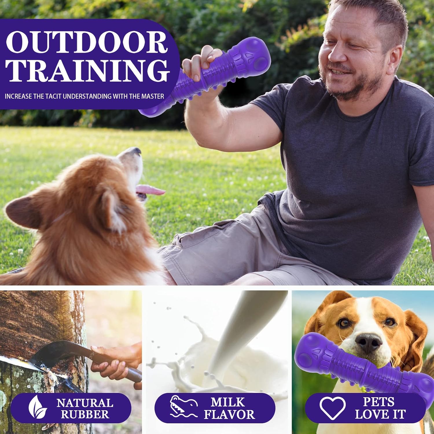 ZIKATON Juguetes chirriantes para perros masticadores agresivos, ju...