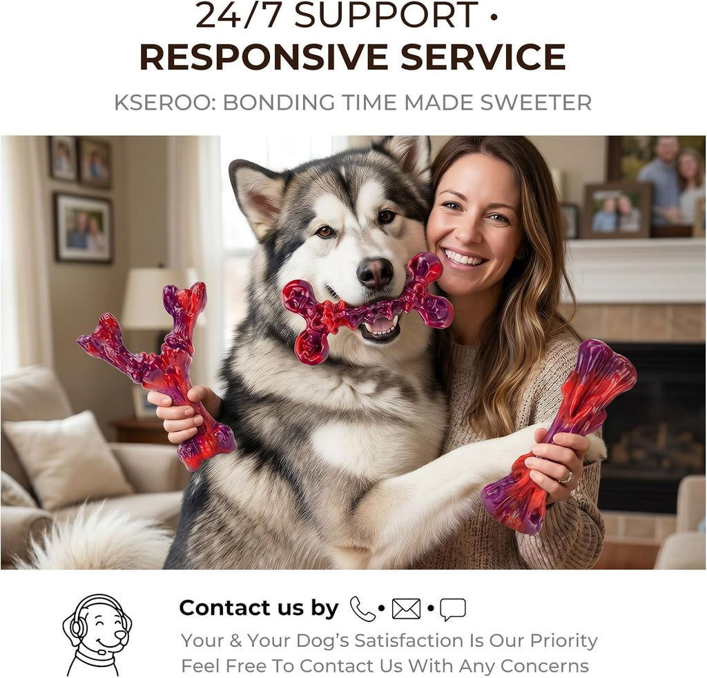 Kseroo - Juguetes indestructibles para perros que mastican agresiva...