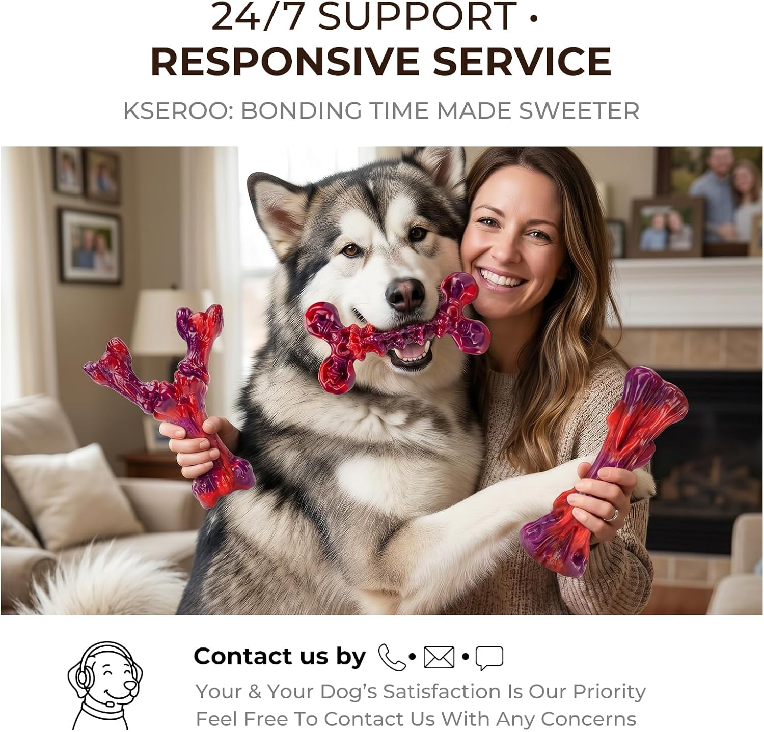 Kseroo - Juguetes indestructibles para perros que mastican agresiva...