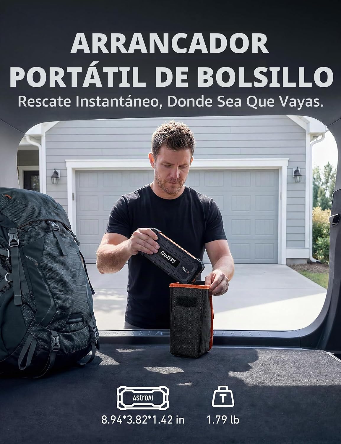 AstroAI S8 Ultra - Arrancador de litio de 12 V 4000 A hasta todo ga...