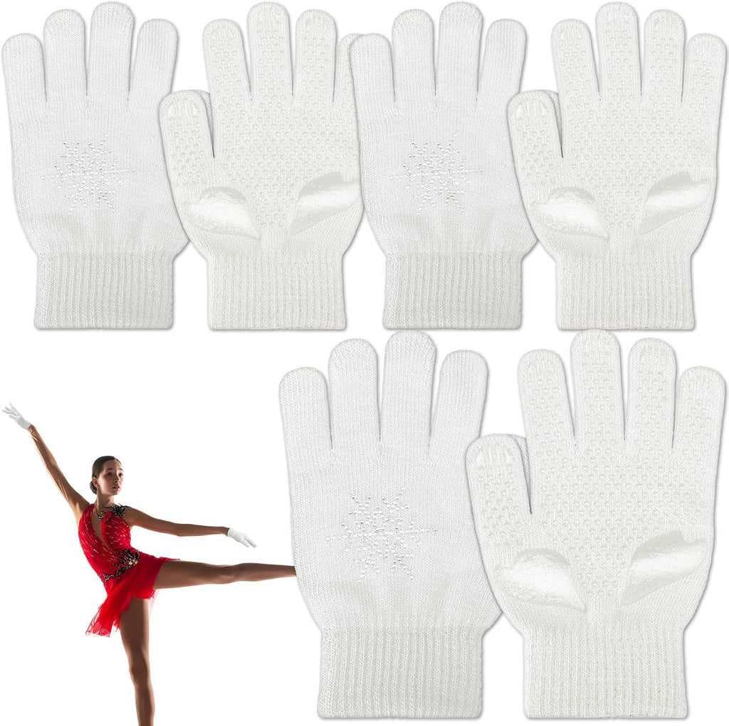 Jiuguva 3 Pares de Guantes para Patinaje sobre Hielo Accesorios de...
