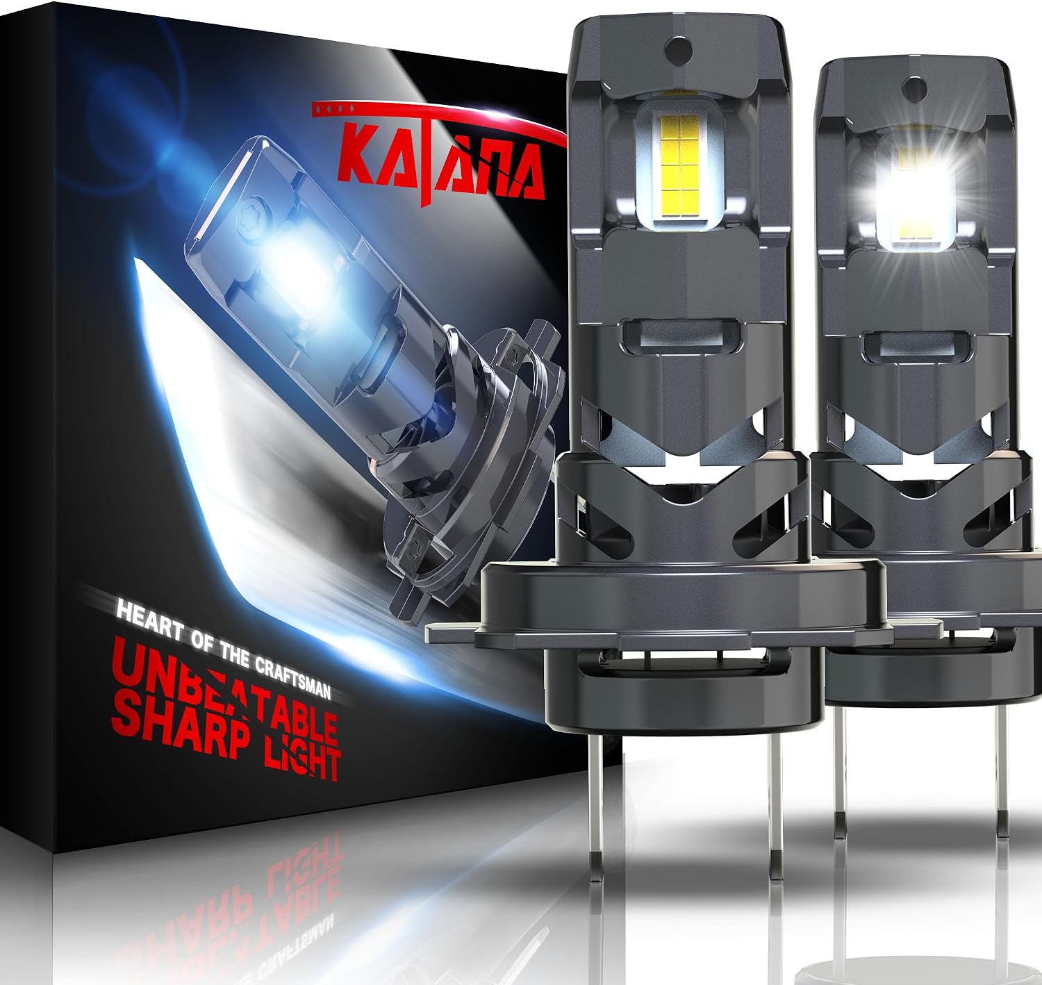 KATANA Bombillas H7, no requiere adaptador, 400% de brillo, 6500 K,...