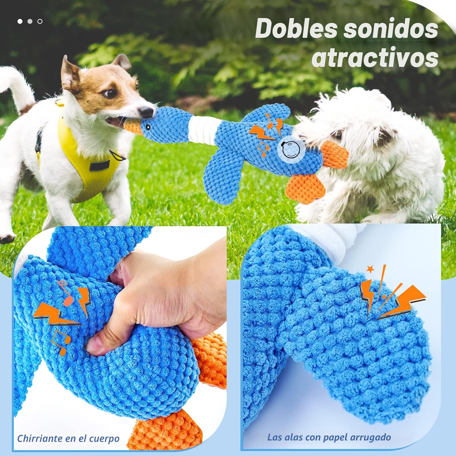 Vitscan Juguetes para perros indestructibles de ganso mejorados par...