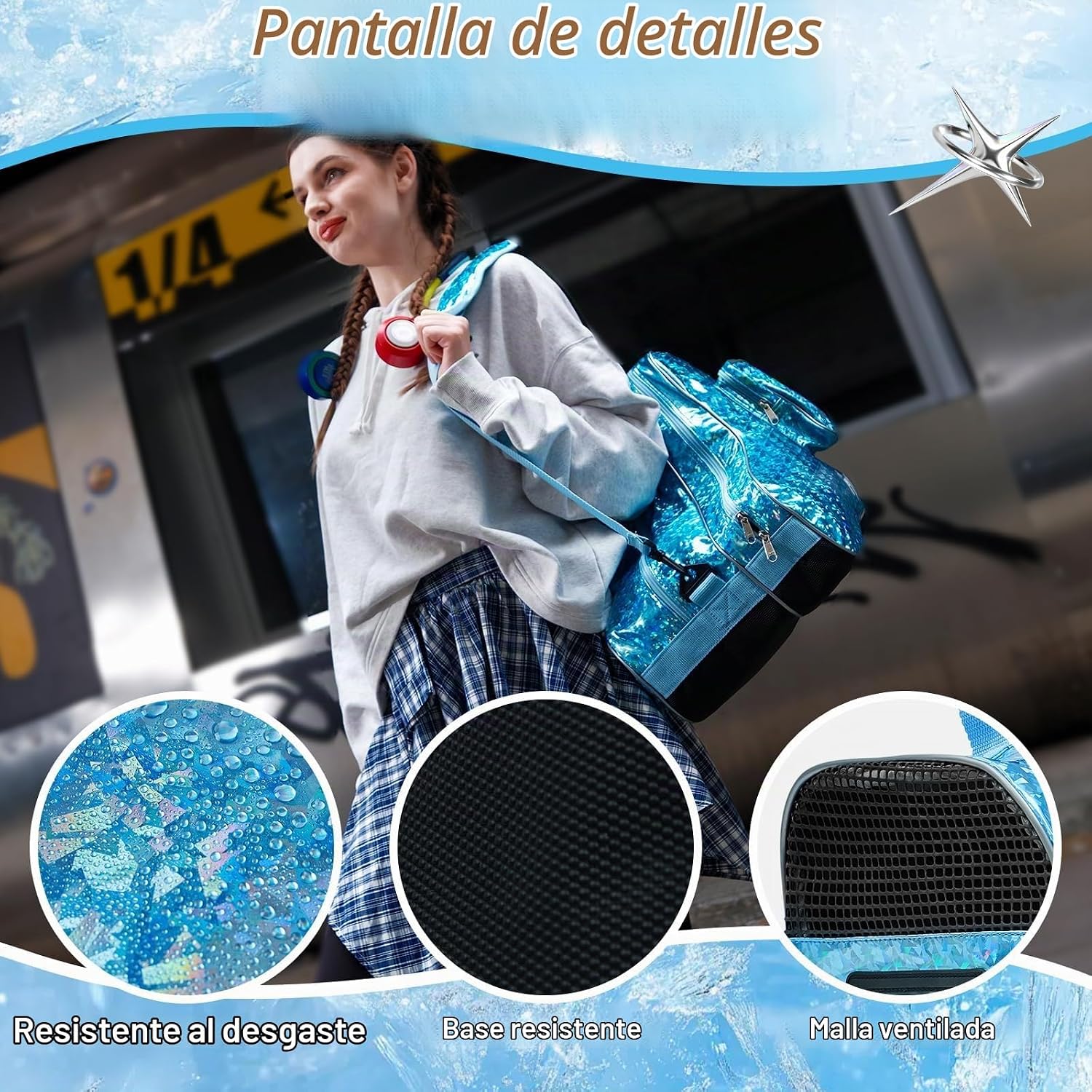 Hytiland Roller Skate Bag for Inline Skates Ice Skates and Figure S...