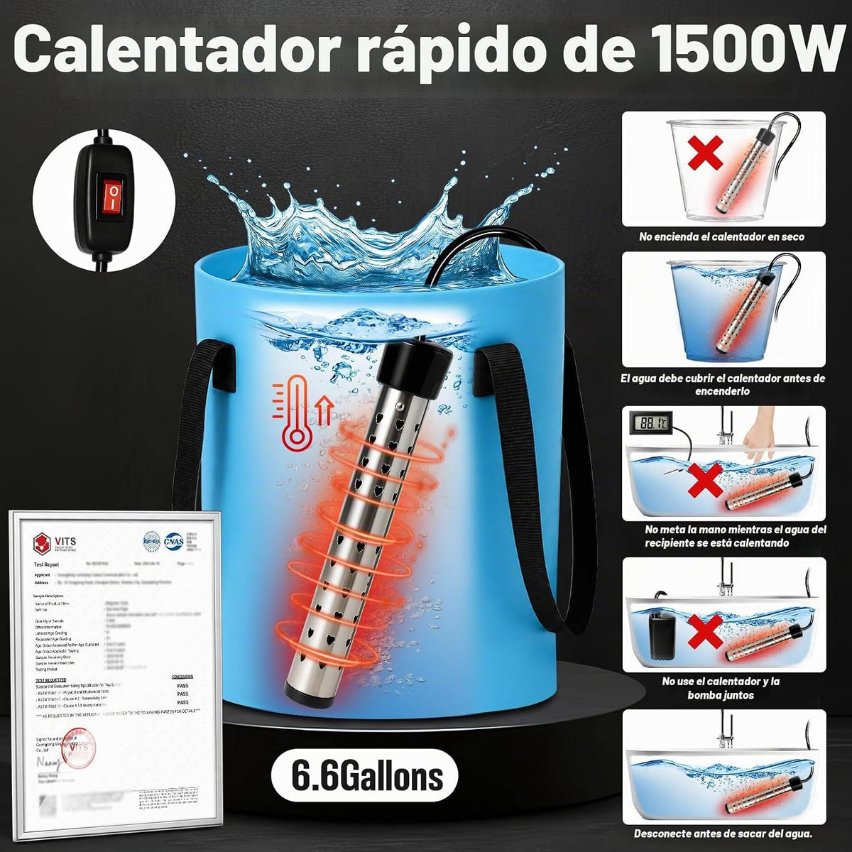 Ducha portátil con calentador, kit de tienda de campaña de privacid...