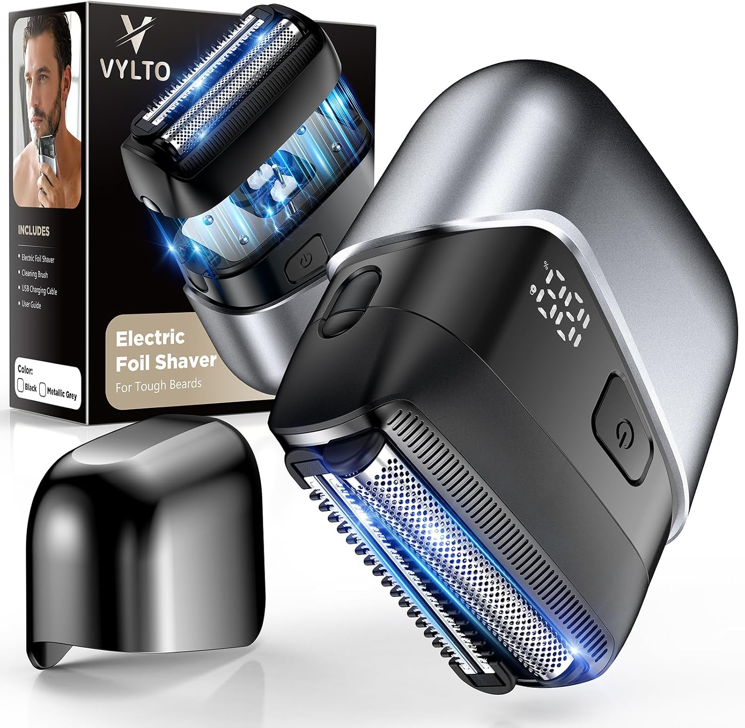 VYLTO Afeitadoras eléctricas de aluminio para hombres, nueva versió...