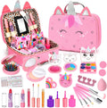 Heaning Juguetes de maquillaje lavable para niñas - Kit de maquilla...