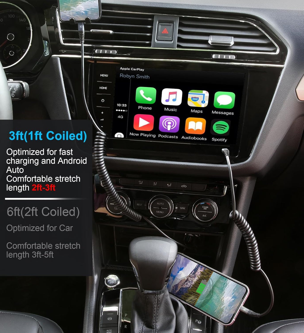 Paquete de 2 cables USB C a Lightning de 3 pies, cargador de iPhone...