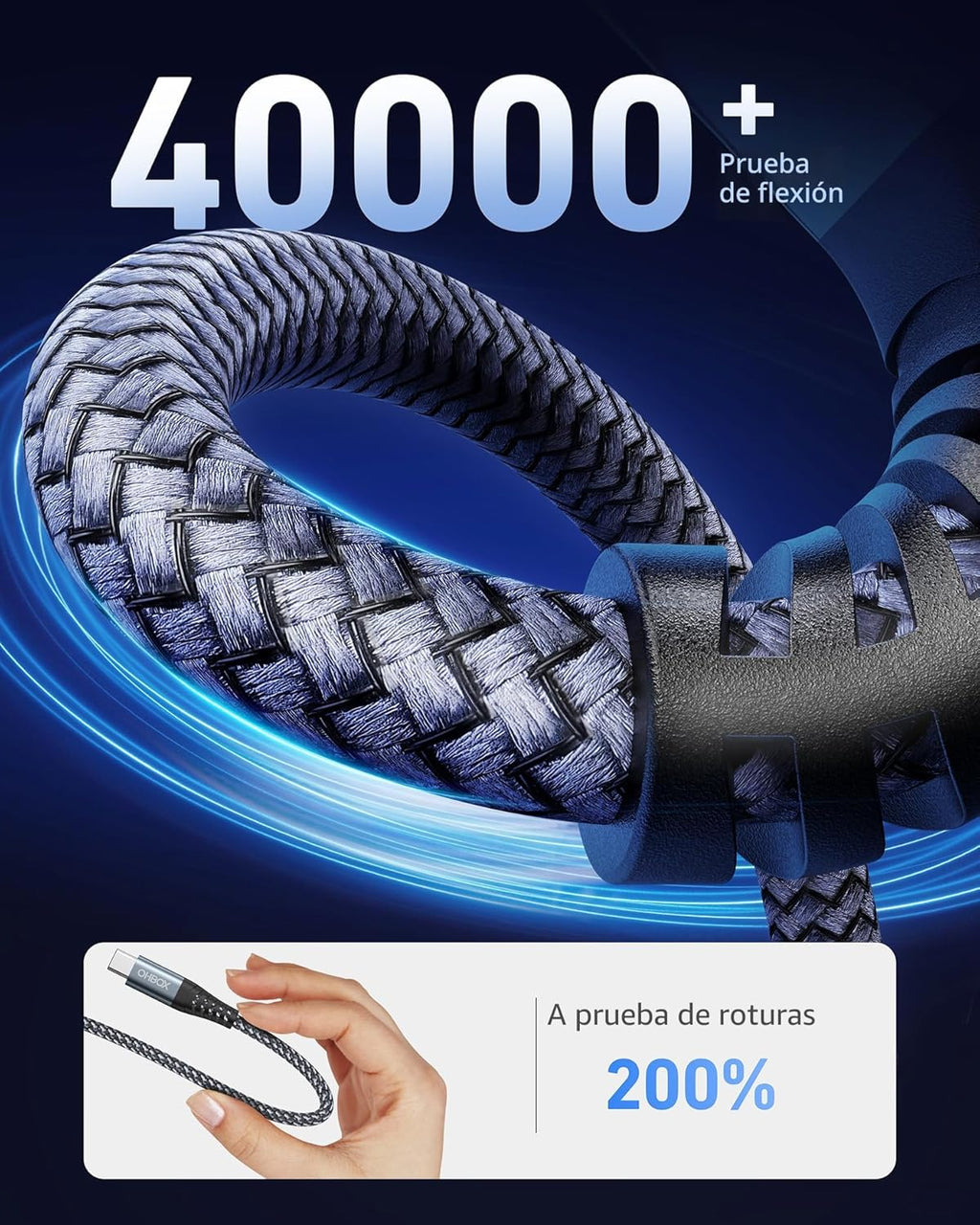 Cable USB a USB C de 60 W de carga rápida [2 unidades de 6 pies], c...