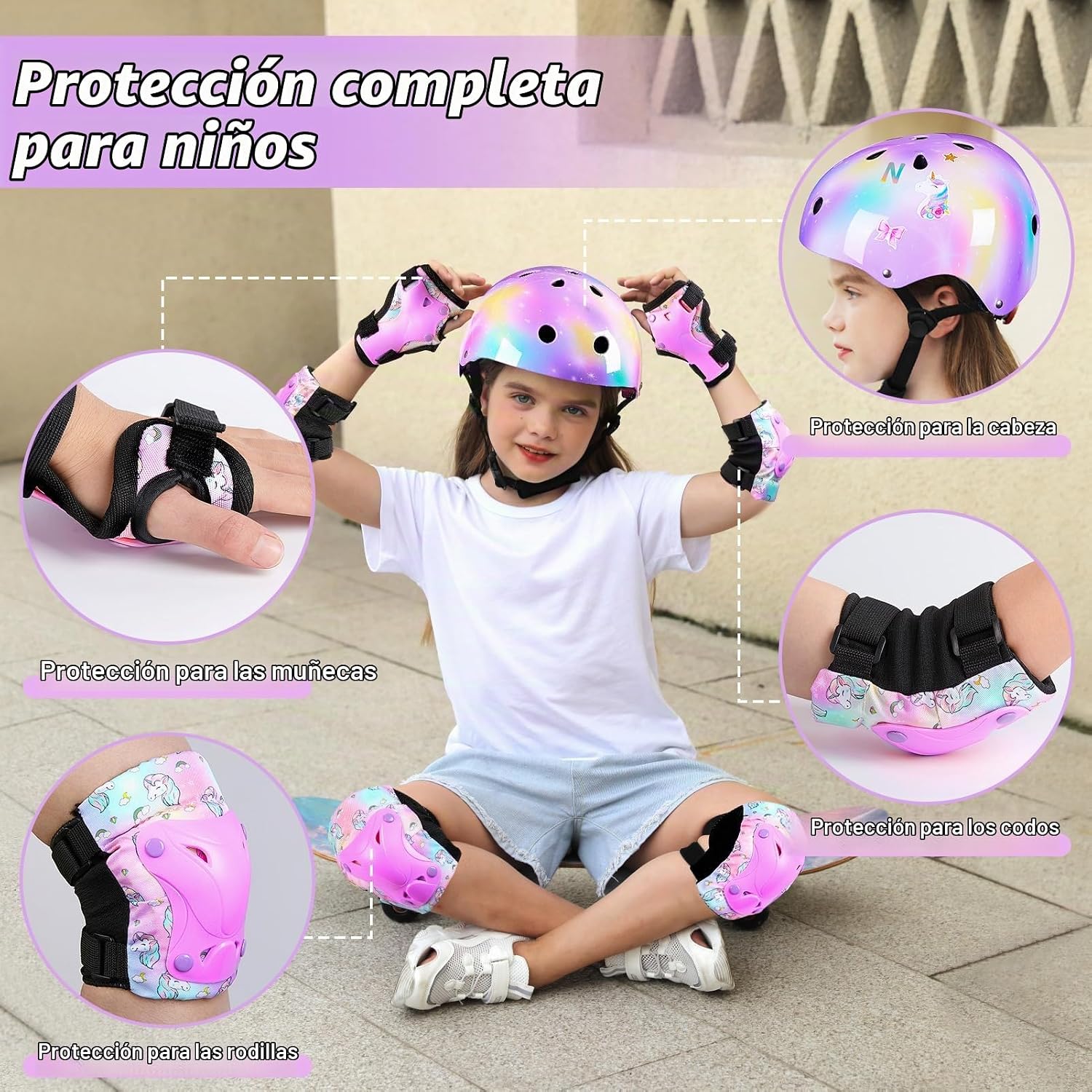 Casco para niños, casco de bicicleta para niños pequeños con pegati...