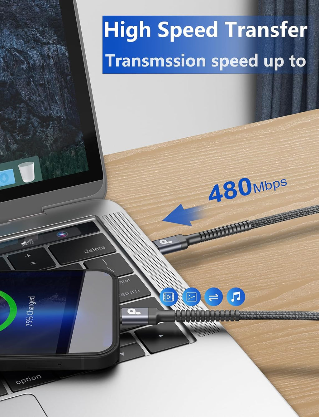 Paquete de 2 cables USB C a Lightning de 6 pies, cargador de iPhone...